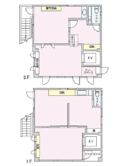貸店舗(事務所仕様)の平面図