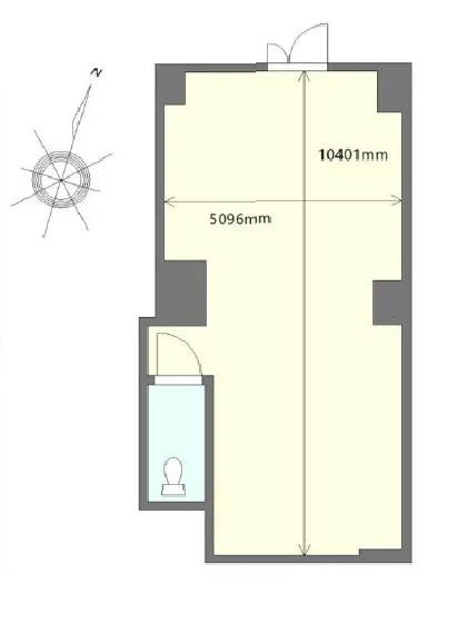 貸店舗(スケルトン)の平面図