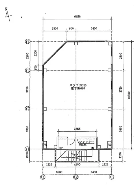 美容室・理容室の居抜き物件の平面図
