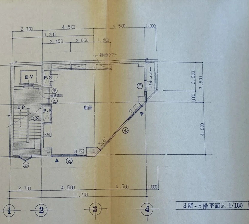 相模大野の居抜き店舗の平面図