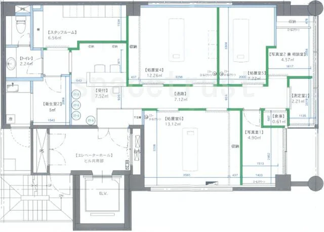 新宿の医院居抜きの平面図