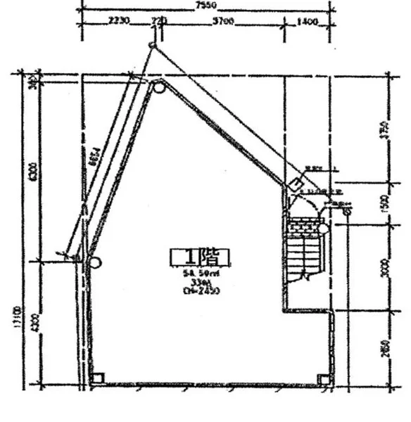 西小山の居抜き店舗の平面図