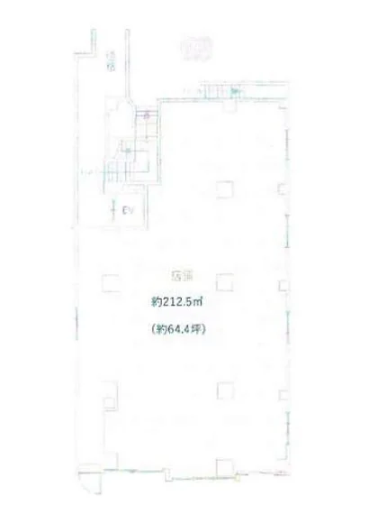 新狭山のスケルトン店舗物件の平面図
