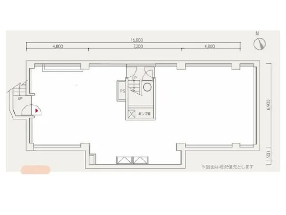 貸店舗(スケルトン)の平面図