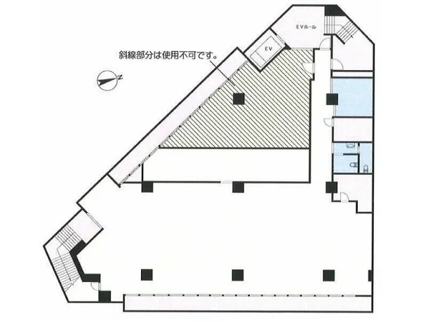 南林間の事務所仕様物件の平面図
