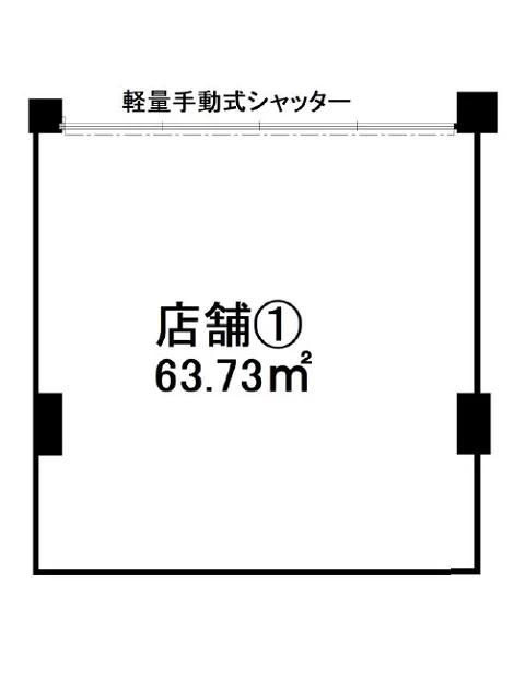 八王子みなみ野の事務所仕様店舗物件の平面図