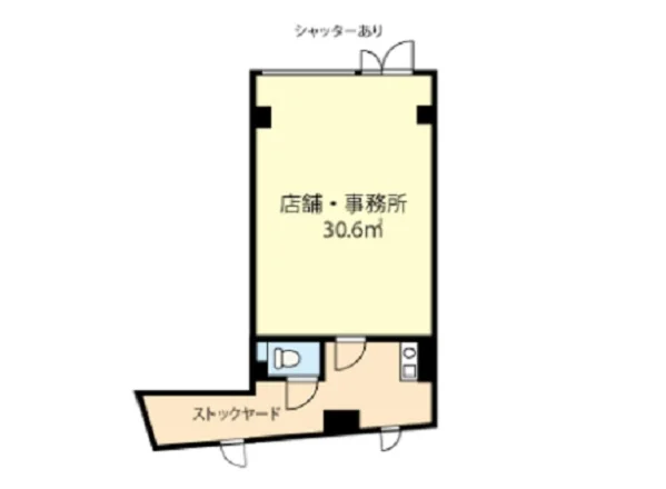 梅屋敷の事務所仕様物件の平面図