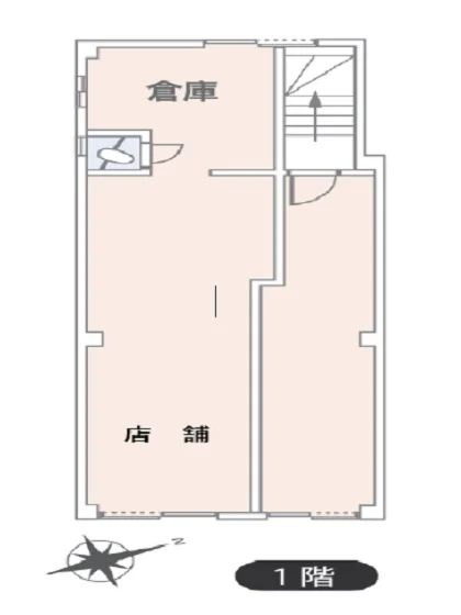 貸店舗(スケルトン)の平面図