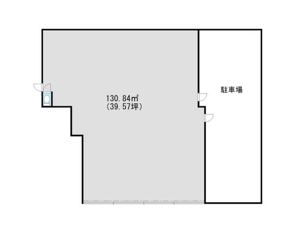 浮間舟渡のスケルトン店舗物件の平面図