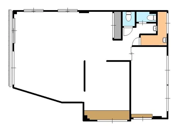 貸店舗(事務所仕様)の平面図