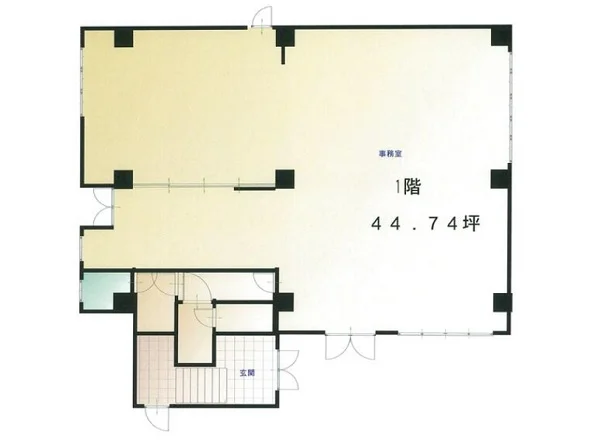 本厚木の事務所仕様物件の平面図