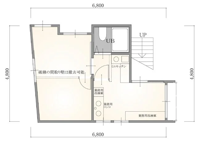 北赤羽のリース物件の平面図