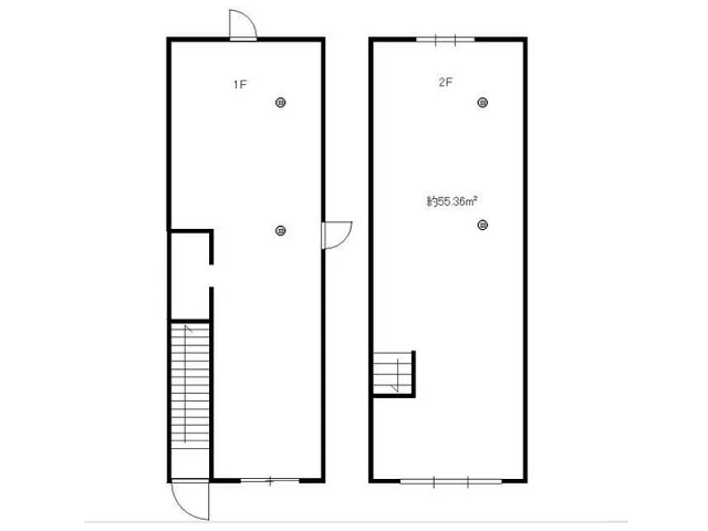 貸店舗(スケルトン)の平面図