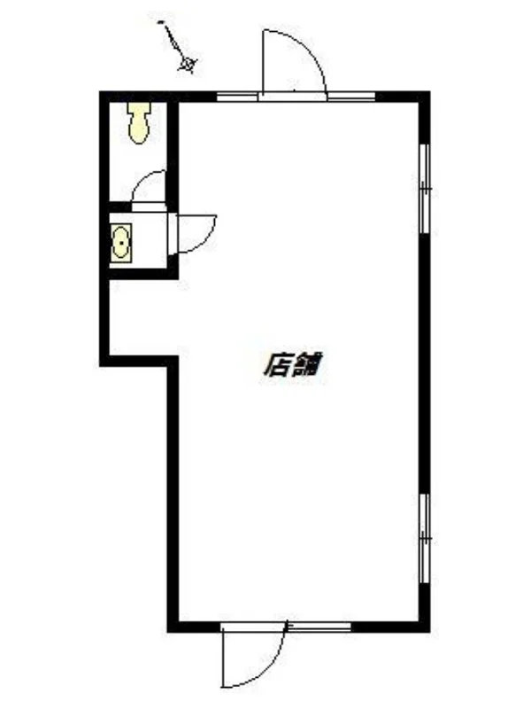 上福岡のスケルトン店舗物件の平面図