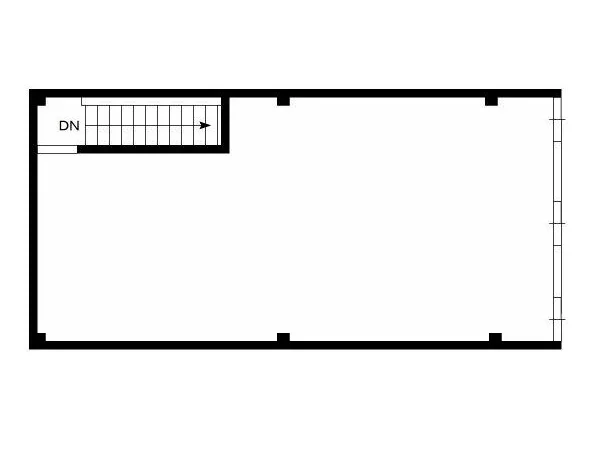 貸店舗(スケルトン)の平面図