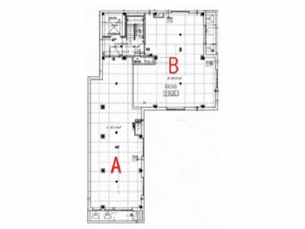 貸店舗(スケルトン)の平面図
