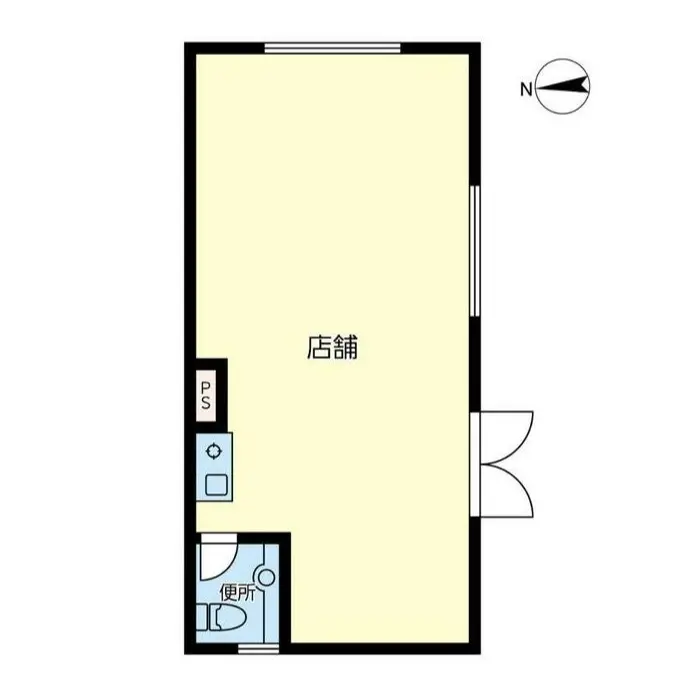 梶が谷の事務所仕様店舗物件の平面図