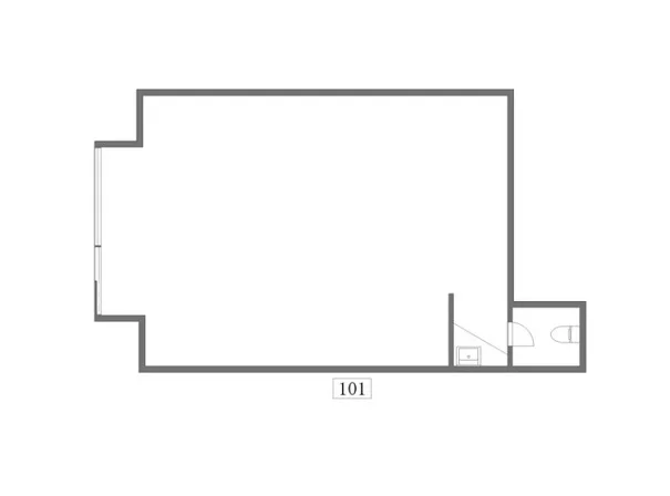 護国寺のスケルトン物件の平面図