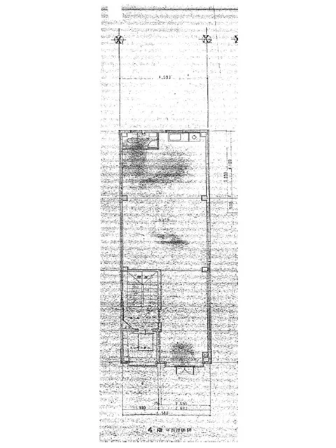焼肉屋の居抜き物件の平面図