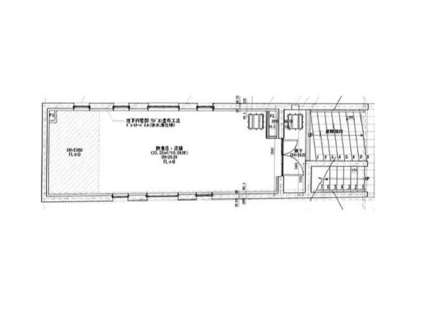 広尾の事務所仕様物件の平面図