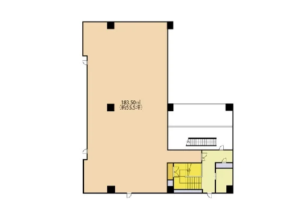 西千葉のスケルトン店舗物件の平面図