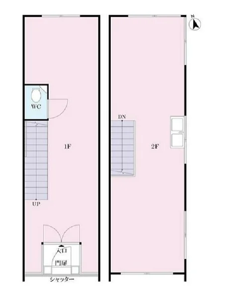貸店舗(スケルトン)の平面図