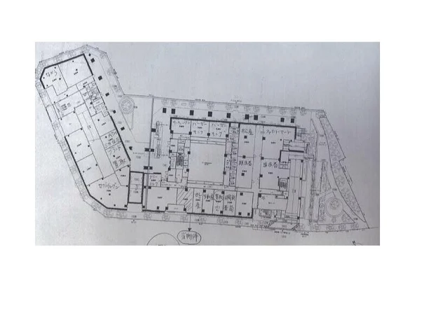 十条のスケルトン店舗物件の平面図