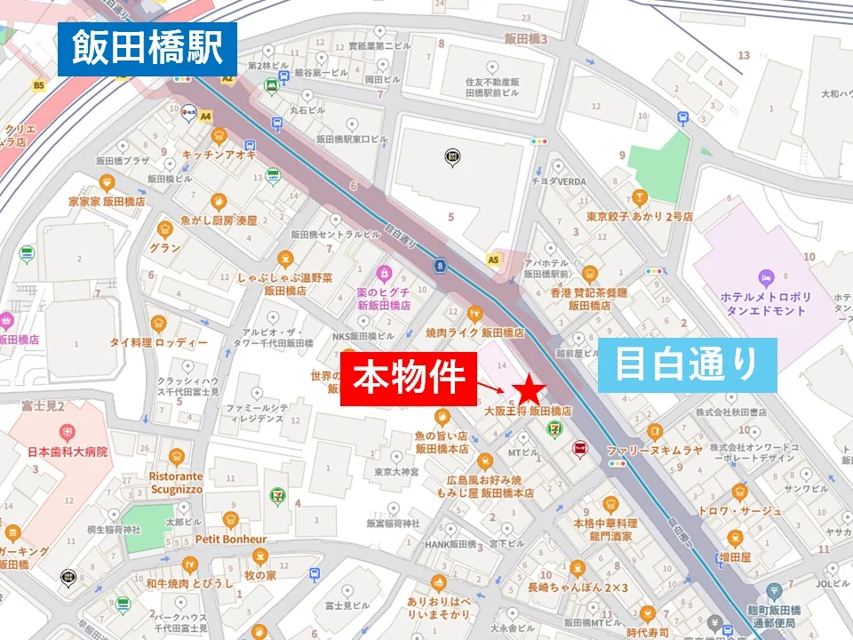 貸店舗(スケルトン)の地図
