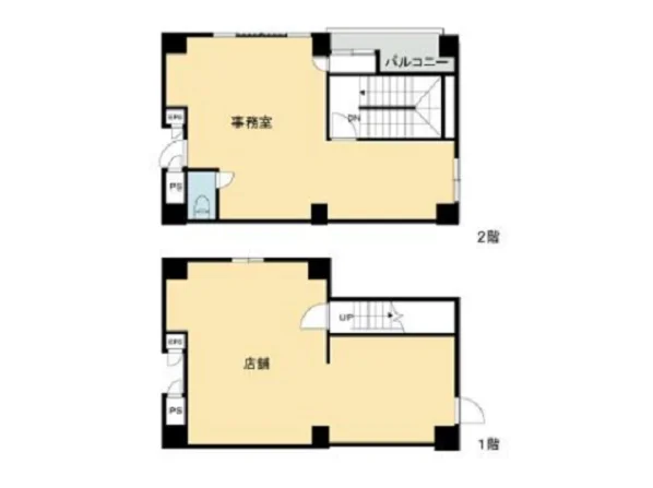浅草のスケルトン物件の平面図