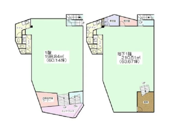 南平の事務所仕様店舗物件の平面図