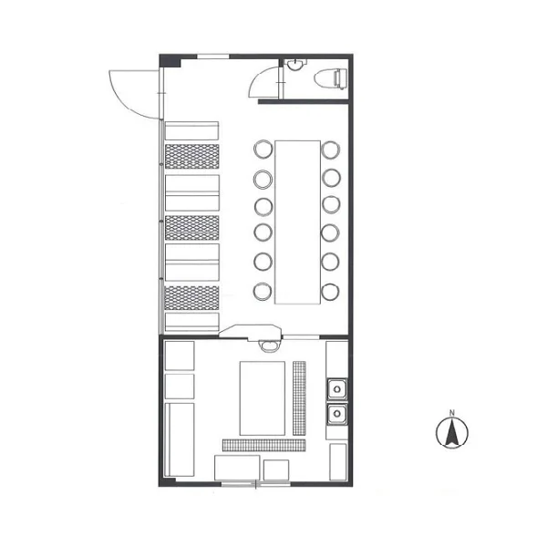 東大和市の居抜き店舗の平面図