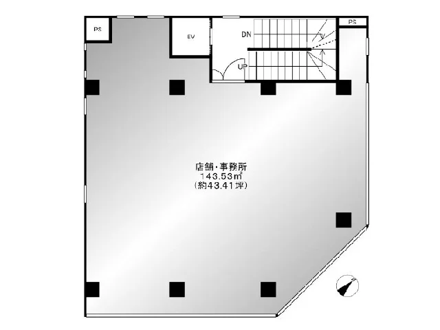 久米川のスケルトン物件の平面図
