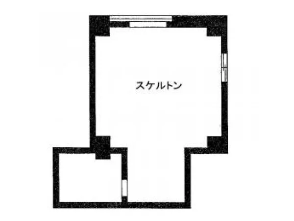 貸店舗(スケルトン)の平面図