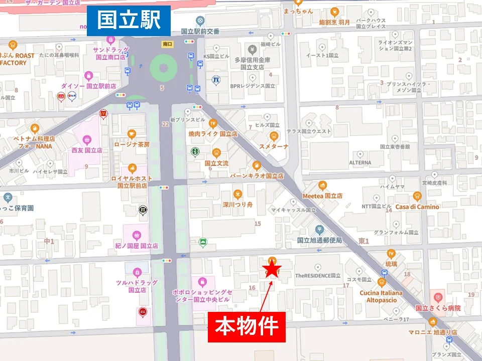 カフェ・喫茶店の居抜き物件の地図