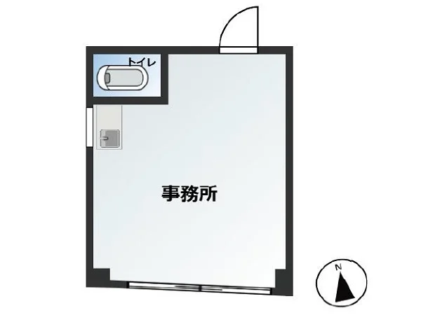 新宿三丁目の事務所仕様物件の平面図