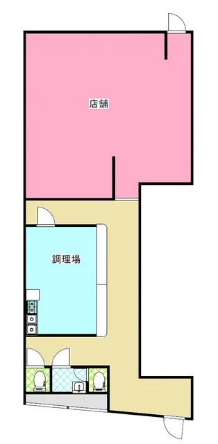 BAR・ショットバーの居抜き物件の平面図
