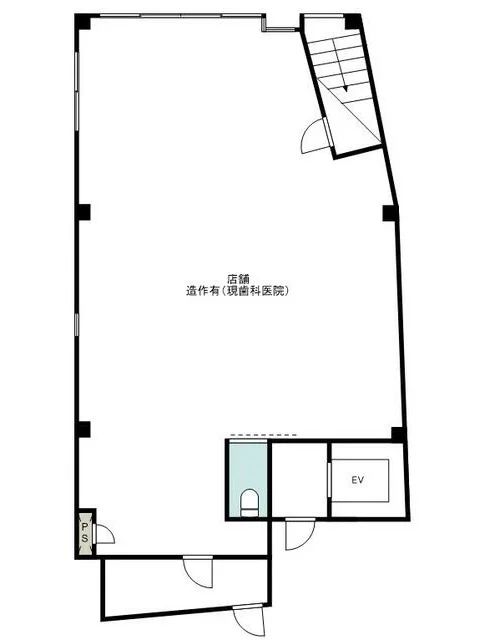 追浜の歯科居抜きの平面図