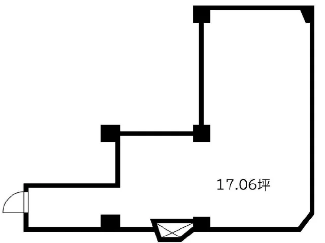 貸店舗(スケルトン)の平面図