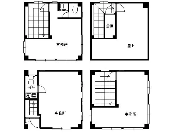 鶴見の事務所仕様物件の平面図