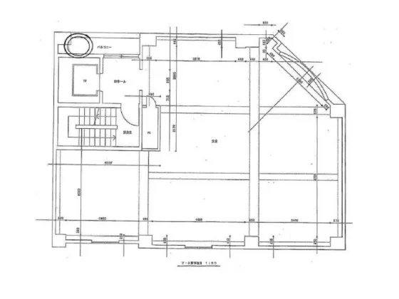 立川のスナック・パブ居抜きの平面図