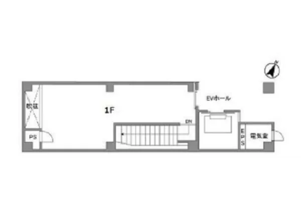 貸店舗(スケルトン)の平面図