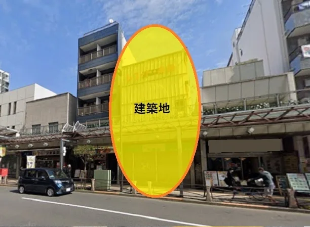 貸店舗(スケルトン)の外観