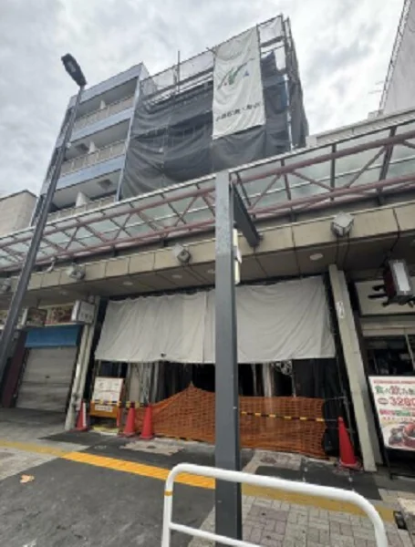 亀戸のスケルトン店舗物件の外観
