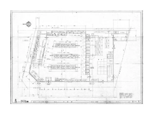 向河原のスケルトン店舗物件の平面図