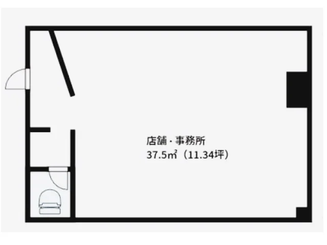 貸店舗(事務所仕様)の平面図