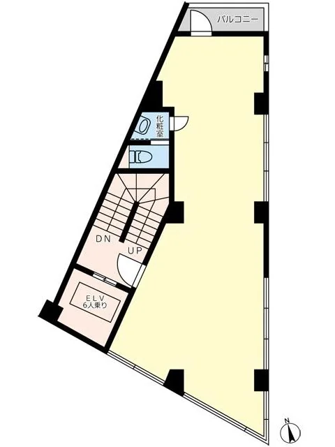 高田馬場のスケルトン物件の平面図
