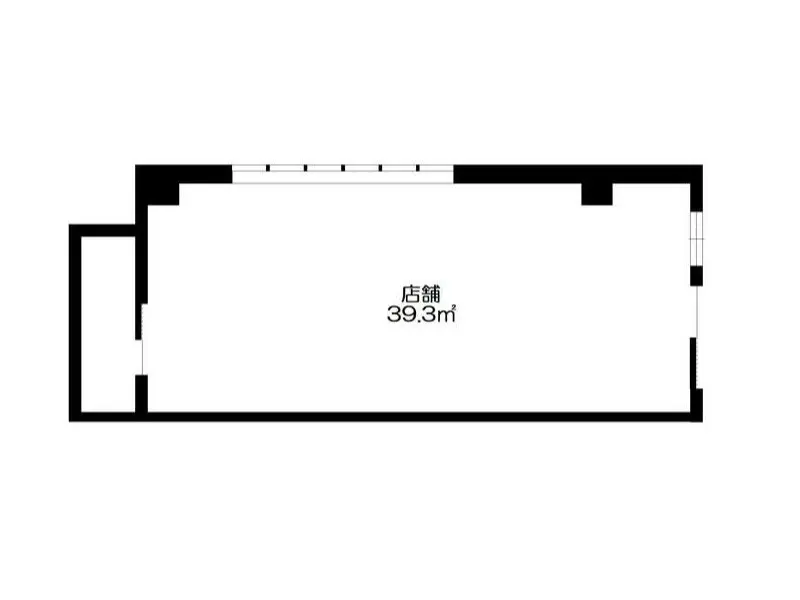 西国分寺のスケルトン店舗物件の平面図