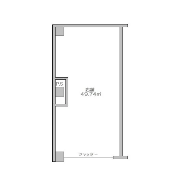 板橋本町のスケルトン物件の平面図