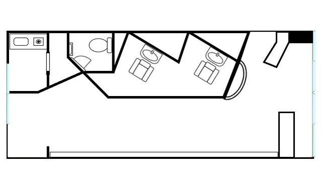 幕張の居抜き店舗の平面図
