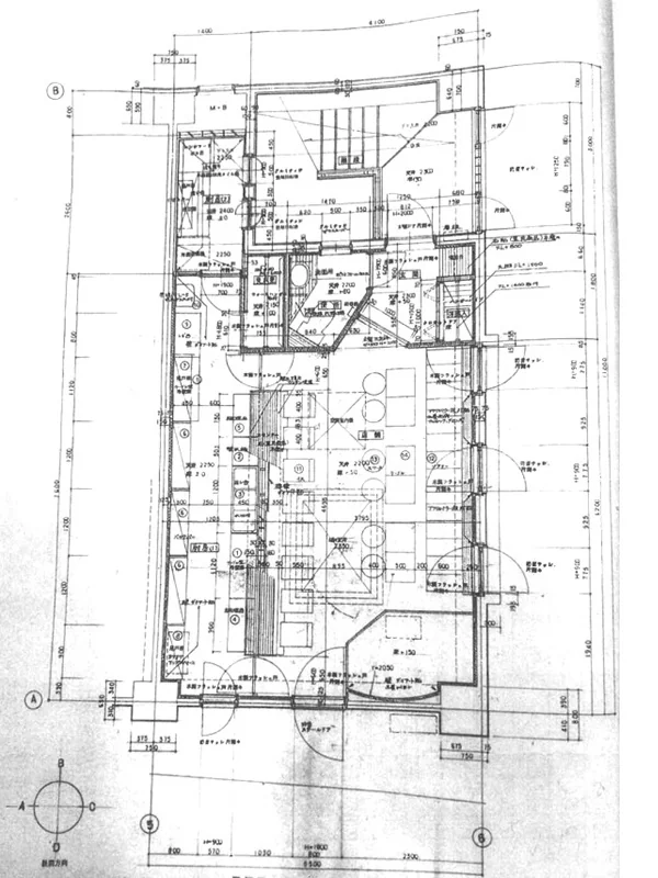居酒屋の居抜き物件の平面図